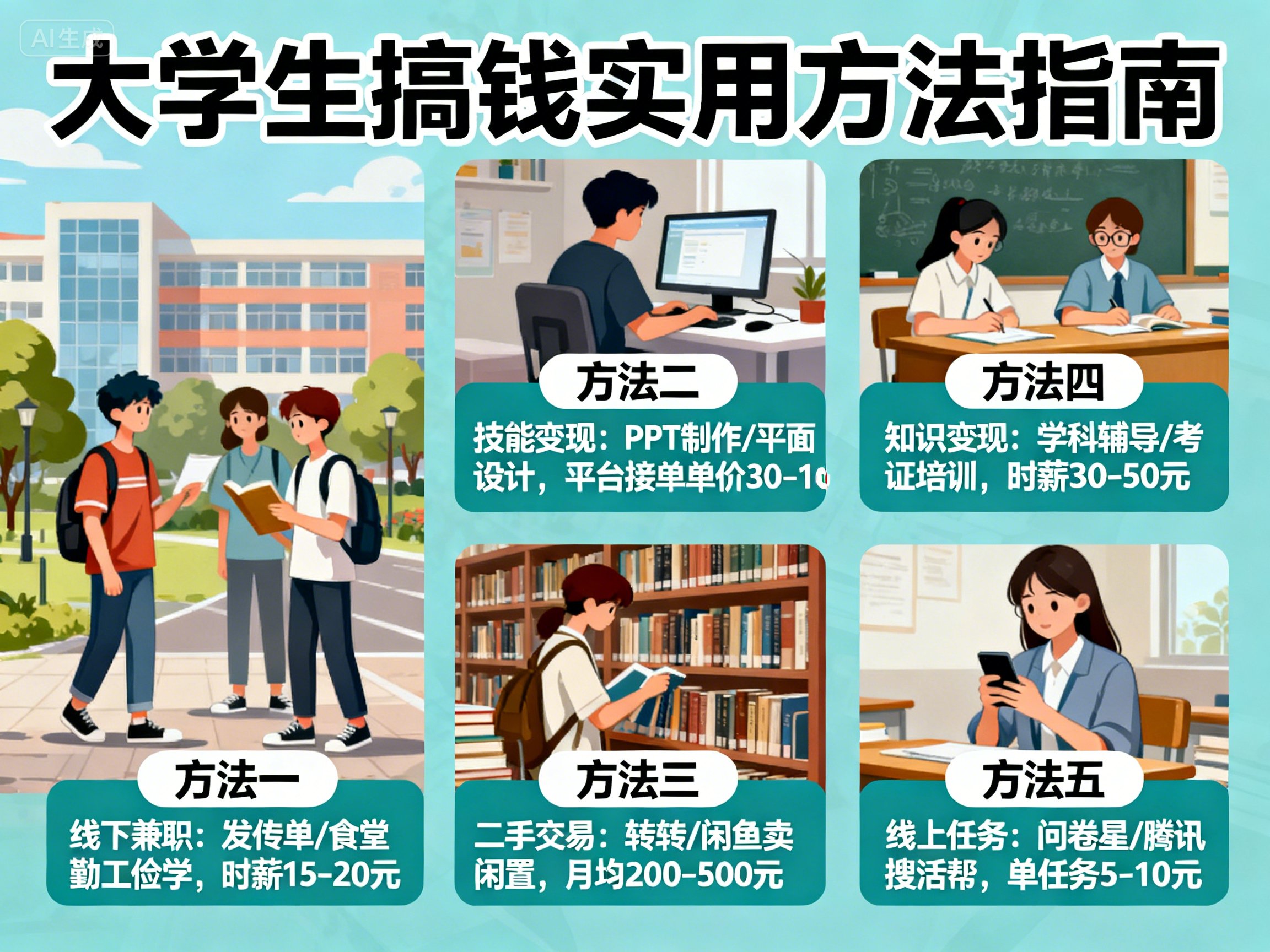 大学生搞钱实用指南：如何轻松赚点小钱？