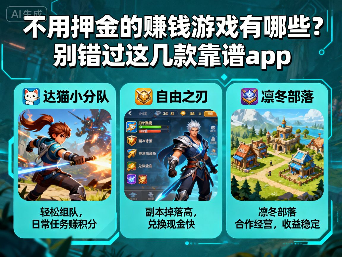 找无押金赚钱游戏？这几款靠谱App别错过