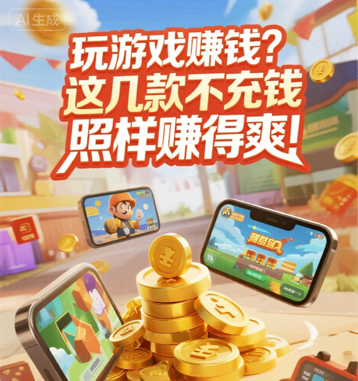 玩游戏赚钱？这几款不充钱照样赚得爽！