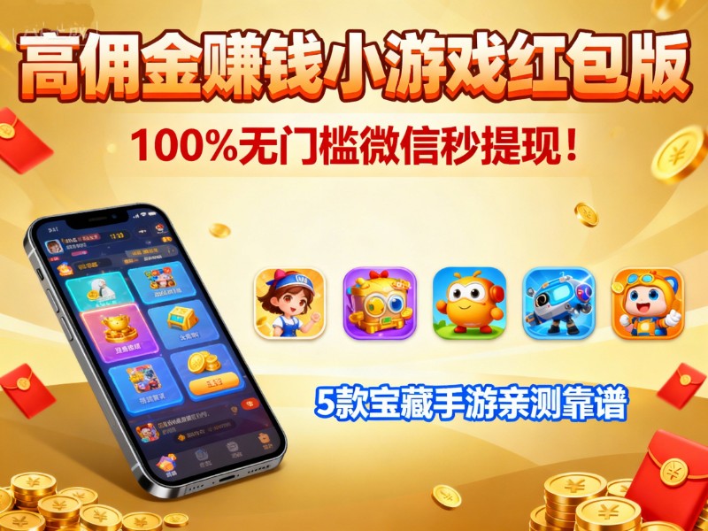 高佣金赚钱小游戏红包版,100%无门槛微信秒提现!5款宝藏手游亲测靠谱 高佣金赚钱小游戏红包版,100%无门槛微信秒提现!5款宝藏手游亲测靠谱