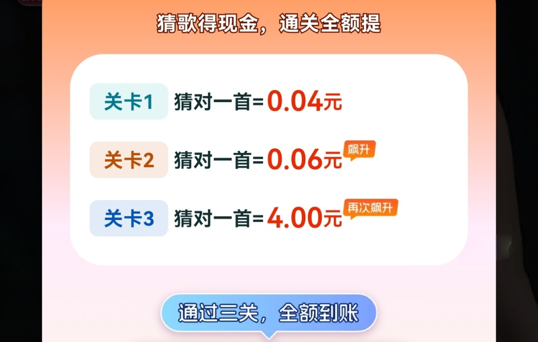 趣味猜歌王红包游戏提现规则